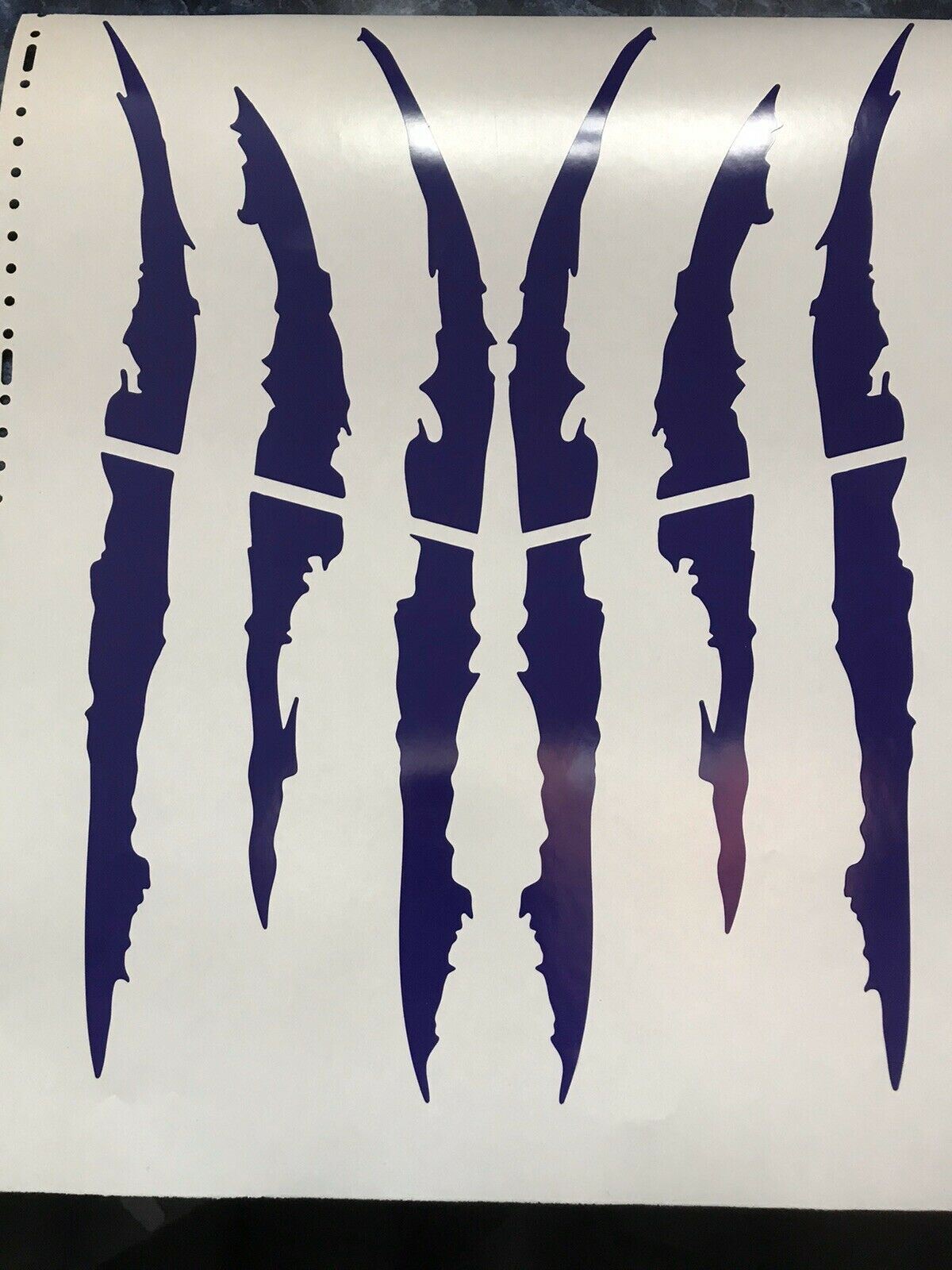 Claw Scratch Mark Decal Various Colors