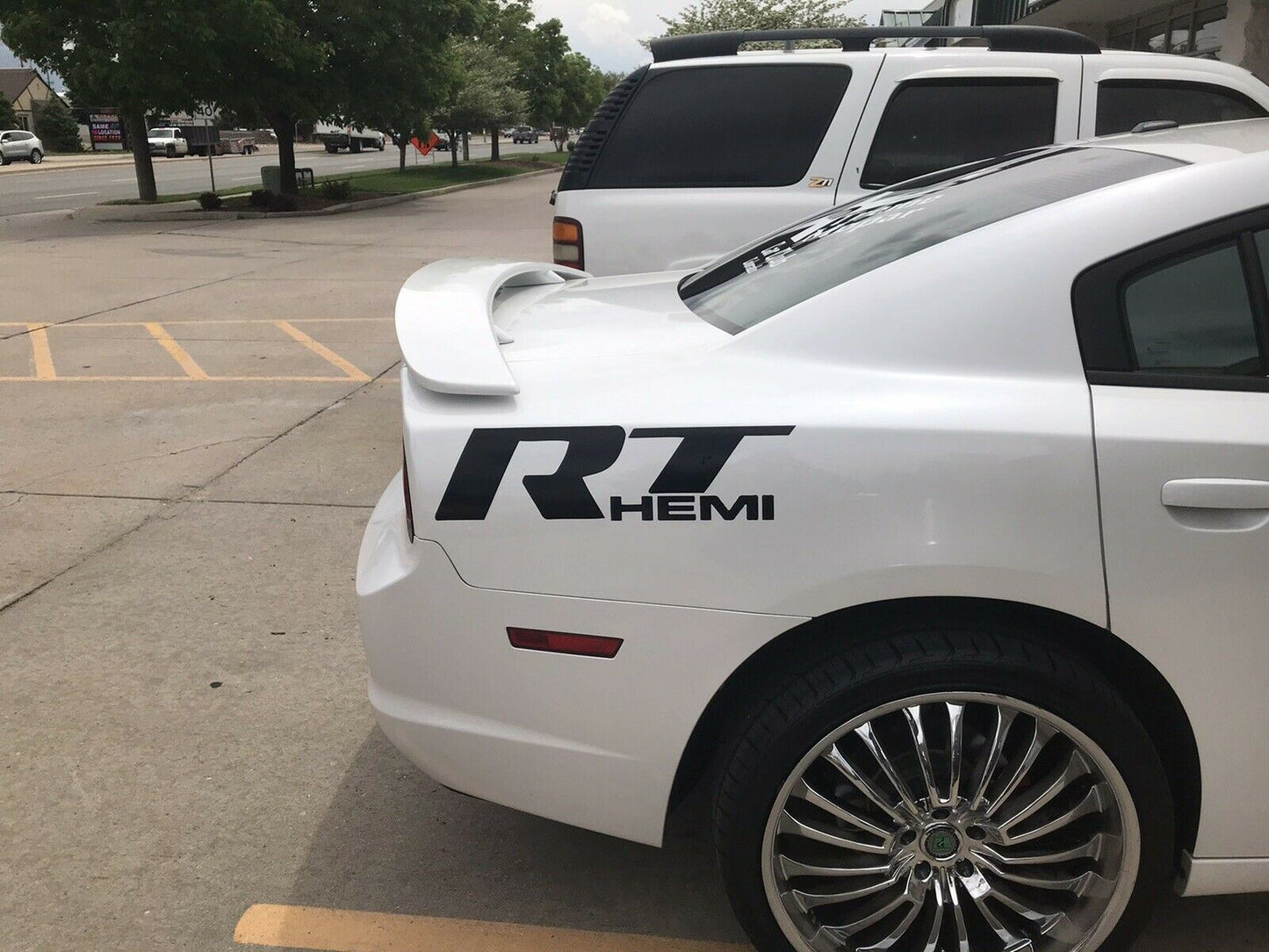 MATTE BLACK Decal Graphics Vinyl RT HEMI MOPAR R/T FOR CHARGER (VARIOUS COLORS)