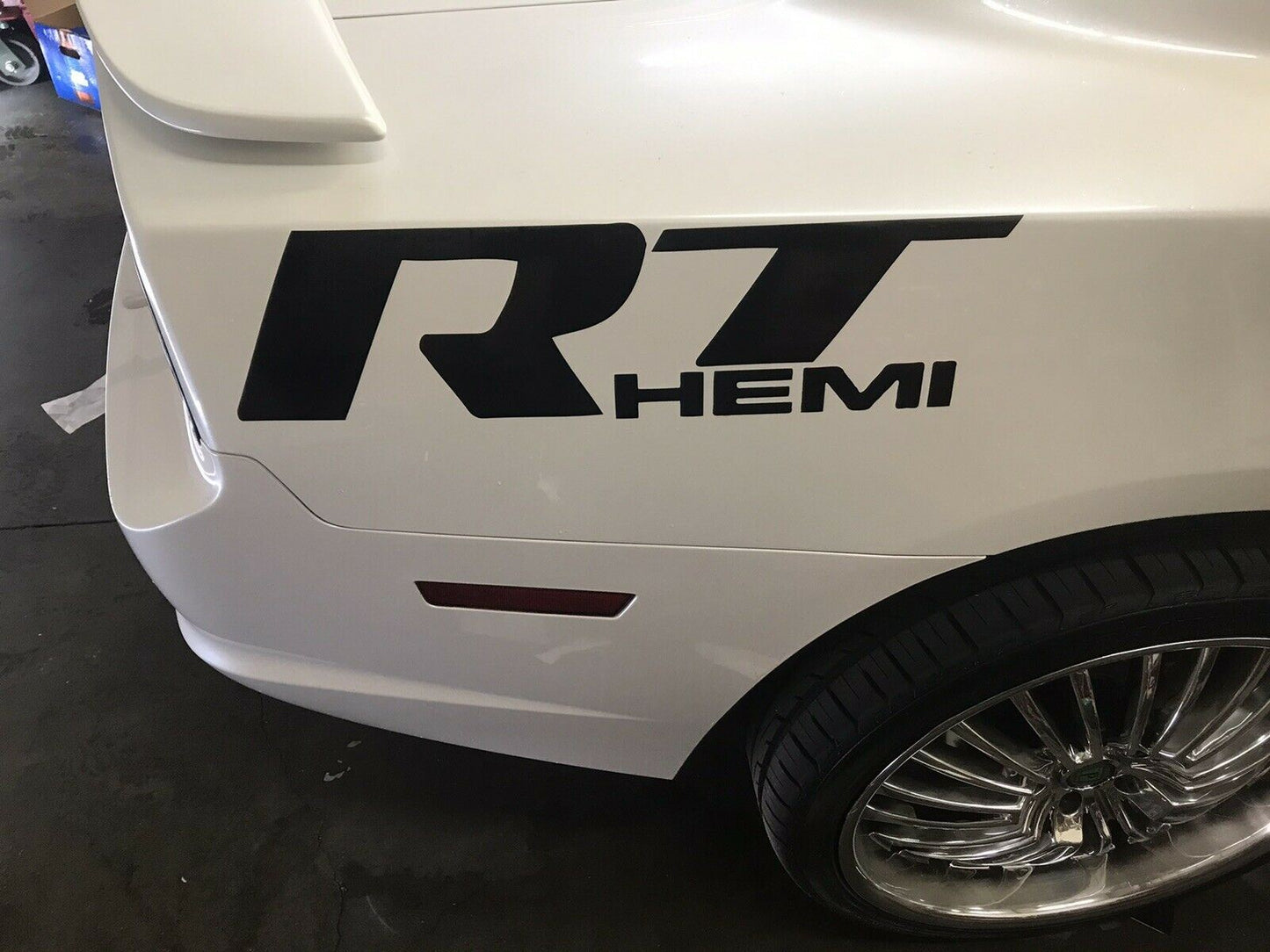 MATTE BLACK Decal Graphics Vinyl RT HEMI MOPAR R/T FOR CHARGER (VARIOUS COLORS)