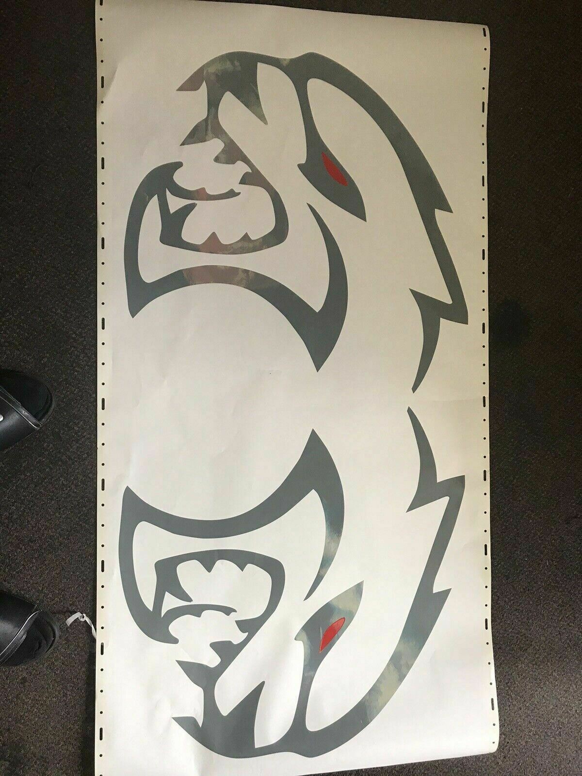 Cj3 vinyl Dodge Hellcat SRT Decal