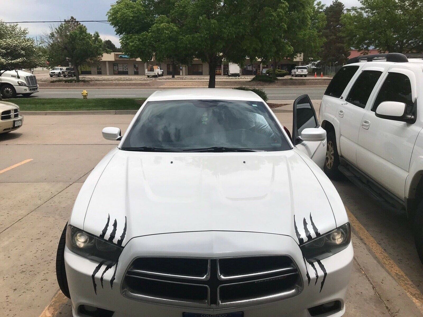 2X Claw Dodge Challenger Charger Diecut Vinyl Decal Sticker “inbox Color”