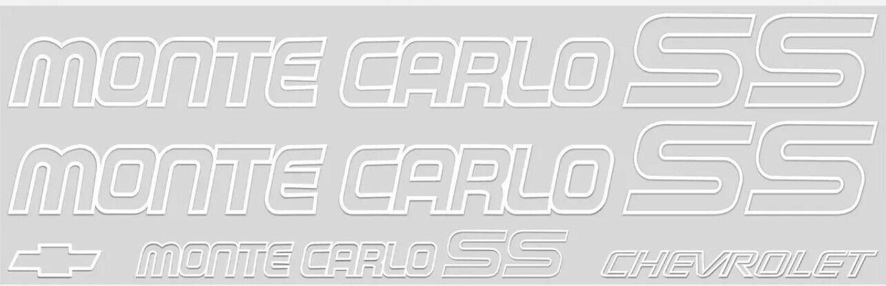 MONTE CARLO SS Style 85-86 Custom Vinyl Decal Set *2 Styles *17 Colors to Choose