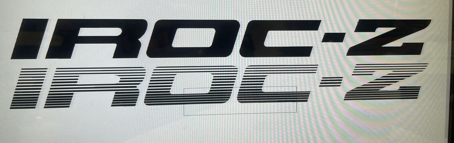 1985-1990 IROC Z DOOR DECALS - SET OF 2  CAMARO, Z 28 Solid Or Stripes