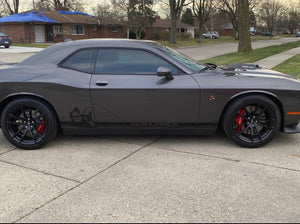 Dodge Challenger Scat Pack Rocker Panel decals Stripe Vinyl Graphics 2009-2018