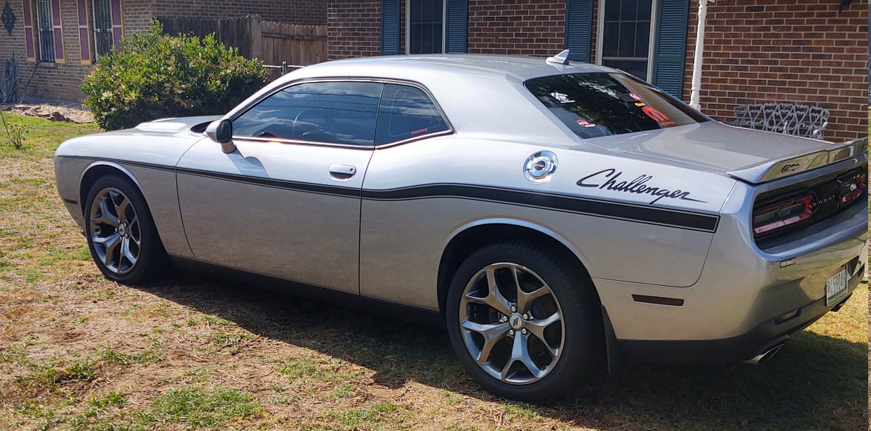 Vinyl Decal Fits Challenger Dodge Mopar Stickers Racing Stripes (Unofficial)