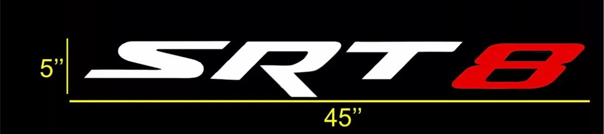 SRT-8 Windshield Vinyl Decal Sticker (2 COLORS) dodge charger challenger durango
