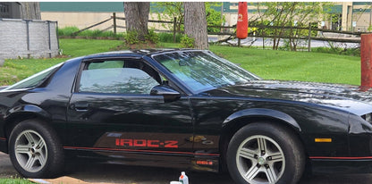 1985-1990 IROC Z DOOR DECALS - SET OF 2  CAMARO, Z 28 Solid Or Stripes