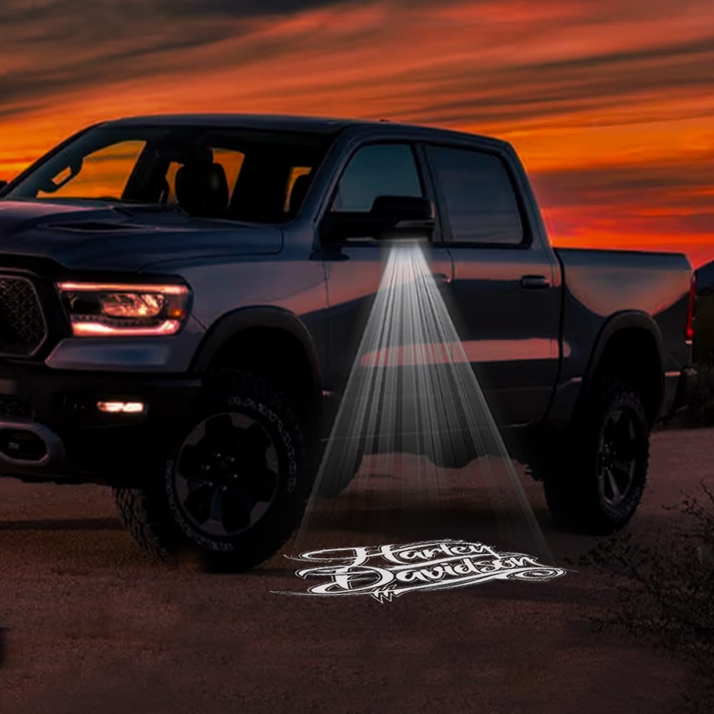 RAM 1500 3rd/4th/5th Gen Premium Side Wing Mirror Puddle Lights Various Designs 2002-2026
