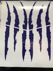 Claw Decal Monster Claws Scratch Decal etc (Various colors avail)