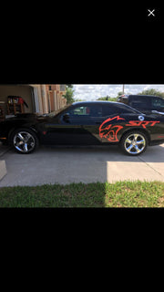 SRT Vinyl Decal Kit for Dodge Challenger Charger Hellcat Side Fender Diecut
