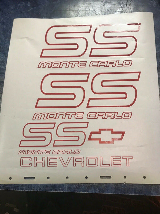 Monte Carlo SS badge decals 1987- 1988