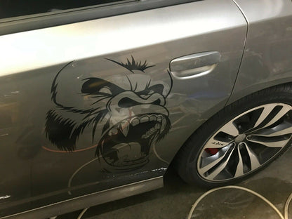 Gorilla Face w/red eye Decal for 2015-2020 Dodge Challenger Charger Hellcat SRT