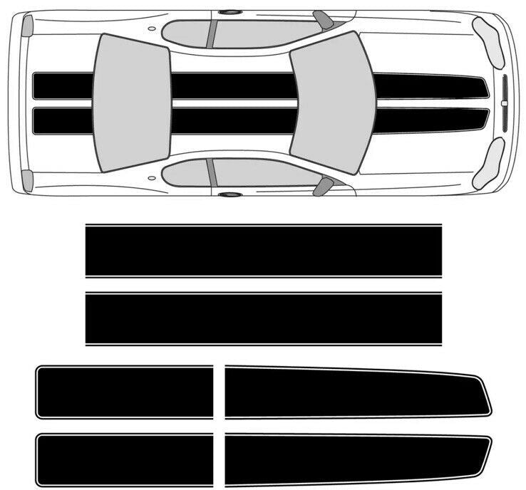 Dual Rally Racing Stripes 3M Vinyl Double Stripe Decals for Chevy Mont ...
