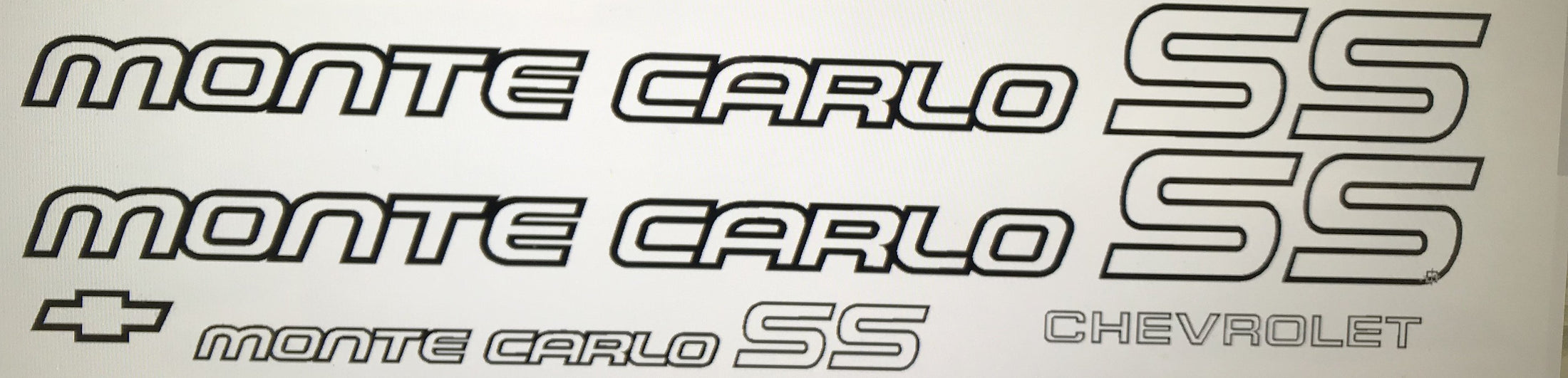 Chevrolet Monte Carlo SS Vinyl DecalsvinylChevrolet Monte Carlo SS